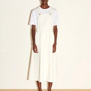 Jakke Thelma Pinnafore Dress in White